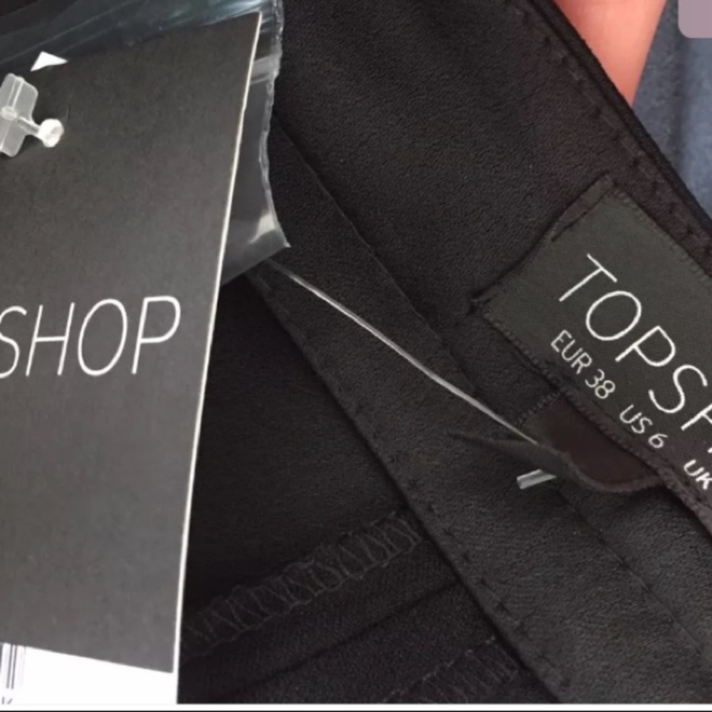 NWT TOPSHOP Black Cropped Wide Leg Culottes - Picture 7 of 8